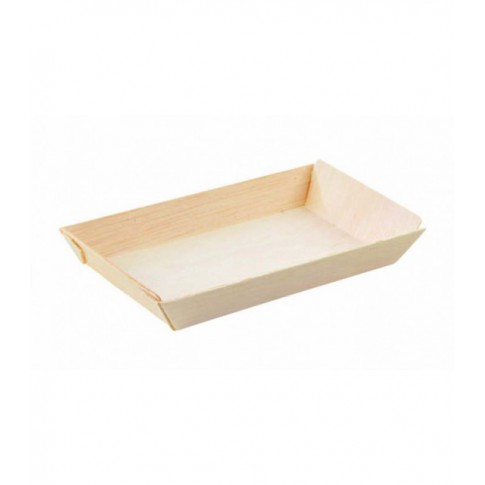 Barquette rectangulaire en bois "Samouraï" 131x65mm H19mm