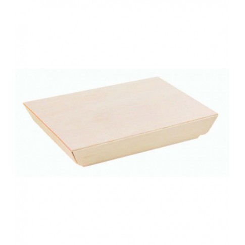 Barquette rectangulaire en bois "Samouraï" 180x130mm H29mm