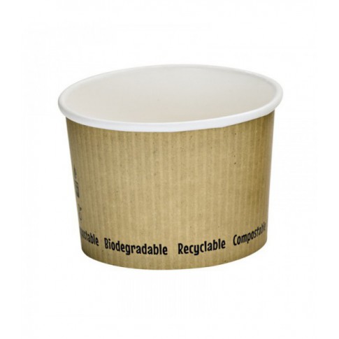 Pot à soupe carton blanc biodégradable 230ml Ø90mm  H62mm