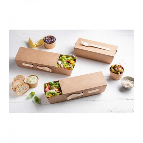 Pot carton kraft brun chaud et froid 130ml Ø74mm  H50mm