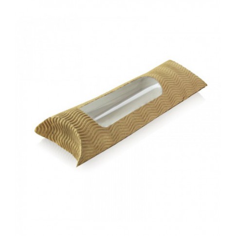 Etui carton ondulé avec fenêtre rectangulaire   230x110mm H55mm