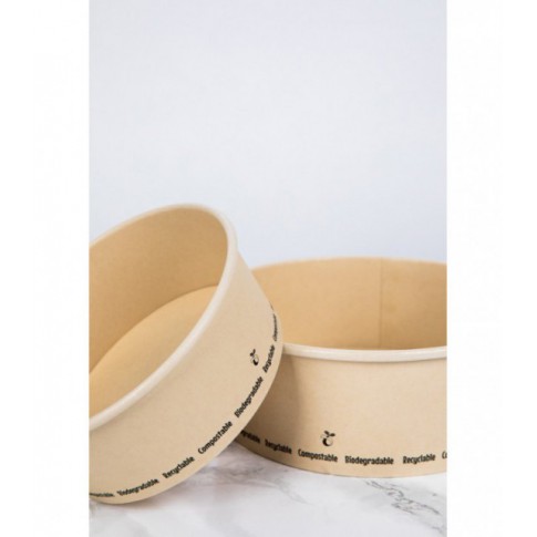 Saladier rond en carton fibre de bambou "Buckaty"   H78mm 1000ml