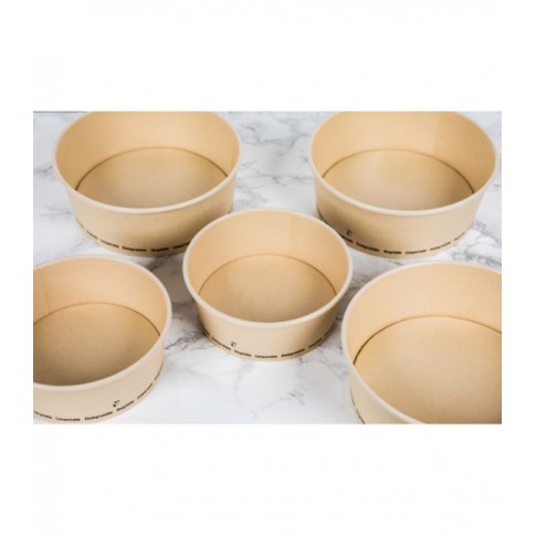 Saladier rond en carton fibre de bambou "Buckaty"   H78mm 1000ml