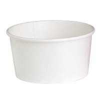 Saladier rond en carton blanc "Buckaty" 900 ml Diam: 15 cm 15 x 12,8 x 7,5 cm