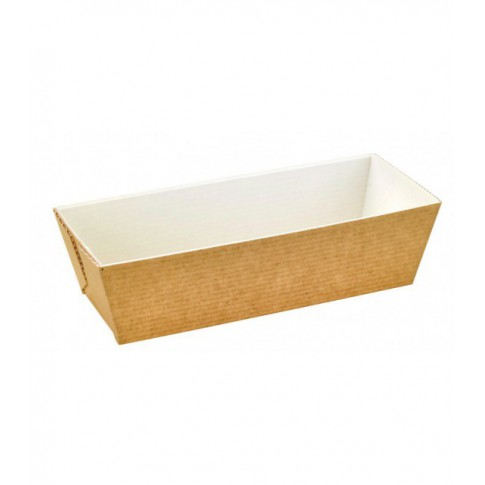 Moule de cuisson carton microflute rectangulaire  208x84mm H55mm