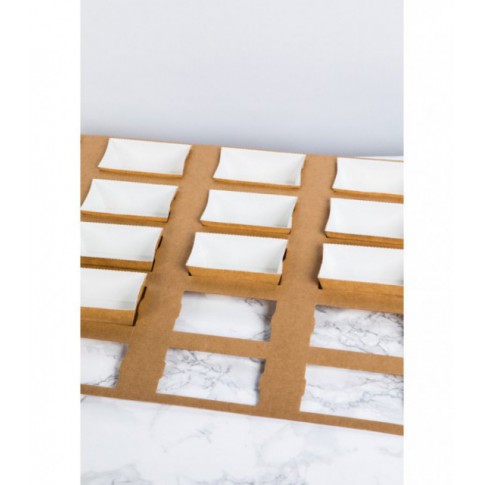 Moule de cuisson carton microflute rectangulaire  208x84mm H55mm