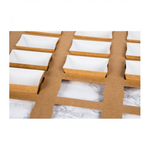 Moule de cuisson carton microflute rectangulaire  208x84mm H55mm