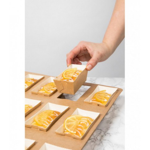 Moule de cuisson carton microflute rectangulaire  208x84mm H55mm