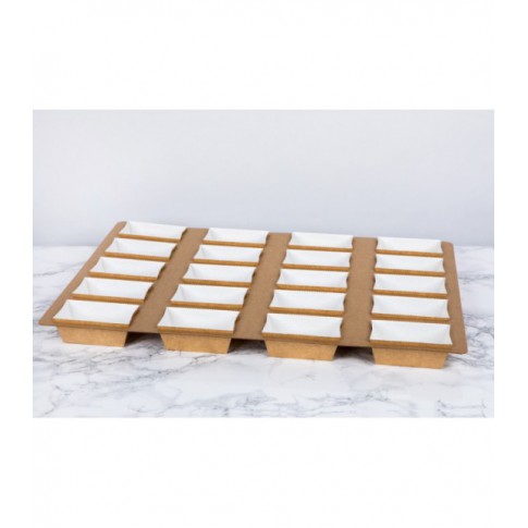 Moule de cuisson carton microflute rectangulaire  208x84mm H55mm