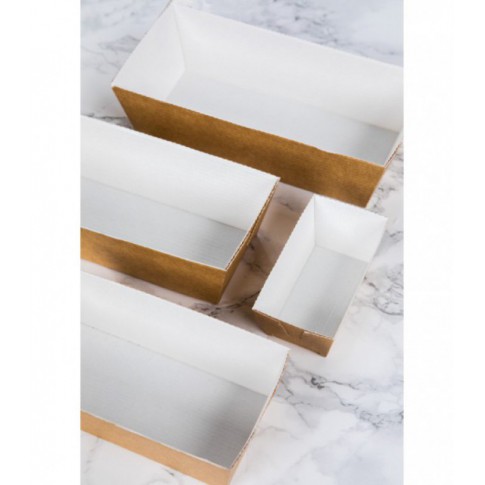 Moule de cuisson carton microflute rectangulaire  208x84mm H55mm