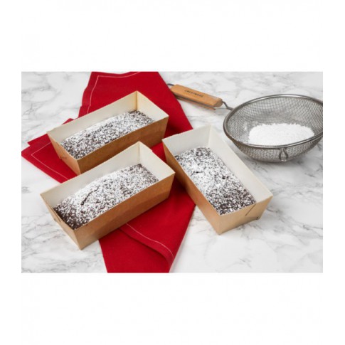 Moule de cuisson carton microflute rectangulaire  208x84mm H55mm
