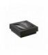 Boîte "Kray" carrée carton noir avec couvercle à fenêtre 115x115mm H40mm 410ml