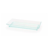 Elément de plateau réutilisable plastique vert transparent "Klarity" 13 x 6,2 cm