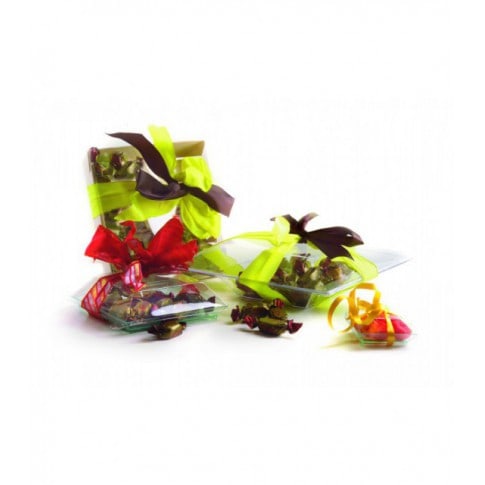 Elément de plateau réemployable plastique vert transparent "Klarity"  130x62mm