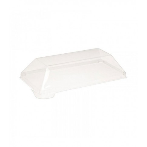 Couvercle dôme transparent en plastique PET pour mise en bouche Klarity 130x65mm