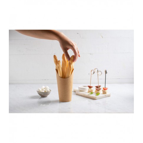 Gobelet snack carton brun  Ø90mm  H160mm