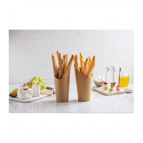Gobelet snack carton brun  Ø90mm  H160mm