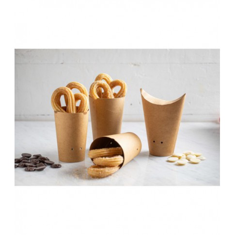 Gobelet snack carton brun  Ø90mm  H160mm