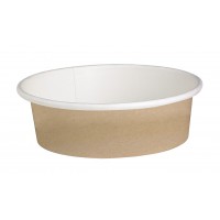 Pot "Deli" rond en carton décor brun 360 ml Diam: 11,4 cm 11,4 x 9,8 x 5,4 cm