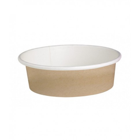 Pot "Deli" rond en carton décor brun  H54mm 360ml