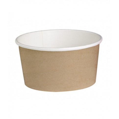 Pot "Deli" rond en carton décor brun  H87mm 600ml