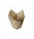 Caissette de cuisson forme tulipe en papier brun ingraissable impression journal  H60mm