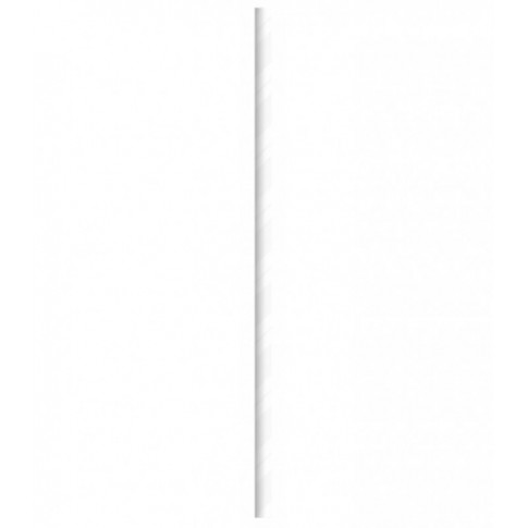 Paille à cocktail en papier blanc  H145mm