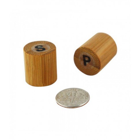 Mini set bambou sel et poivre  18x18mm H40mm