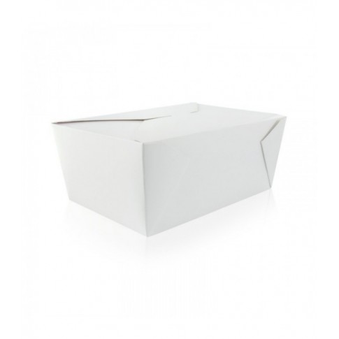 Boîte repas carton blanc 2 300ml 215x160mm H90mm