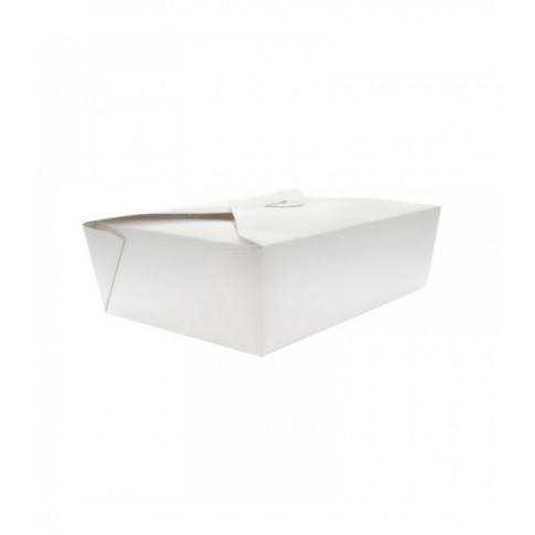 Boîte repas carton blanc 1 400ml 220x160mm H50mm