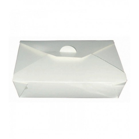 Boîte repas carton blanc 1 400ml 220x160mm H50mm