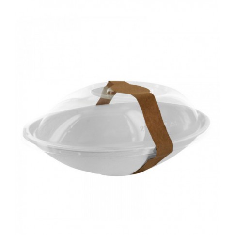 Couvercle BioNchic dôme transparent en plastique PET 223x137mm H43mm