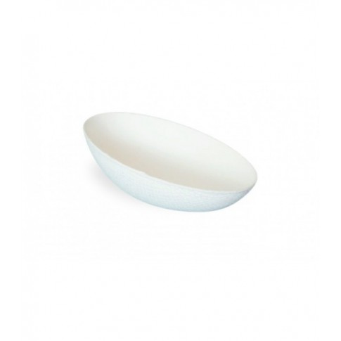 Mise en bouche blanche en pulpe Œuf 80x52mm H29mm