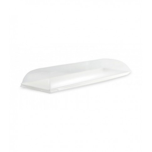 Plateau rectangulaire blanc en pulpe "BioNchic" 400x150mm