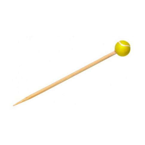 Pique bambou avec une extrémité décor tennis  H120mm
