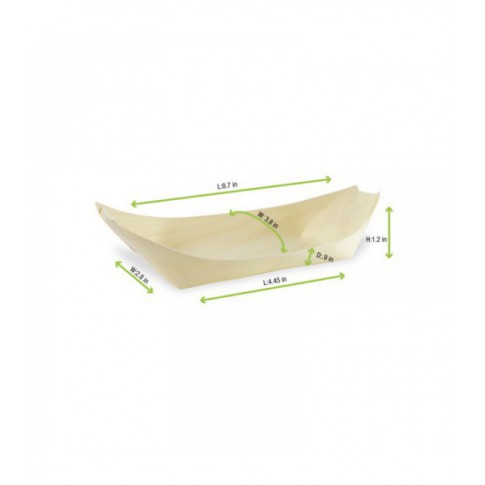 Barquette bateau bois  220x105mm H30mm
