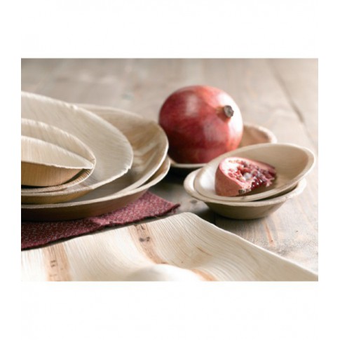 Assiette carrée angles droits en palmier 165x165mm H30mm