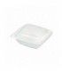Saladier carré blanc en pulpe  195x195mm H45mm 750ml