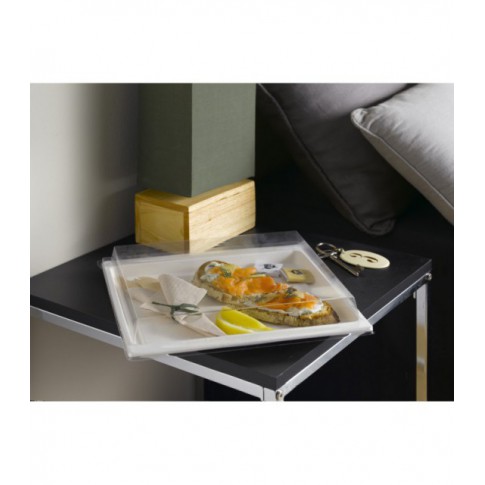 Couvercle plat transparent PET 275x265mm H35mm