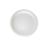 Assiette ronde blanche en pulpe Diam: 16 cm 16 x 16 cm