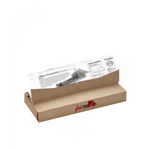 Papier alimentaire blanc ingraissable impression journal en boite distributrice  350x270mm