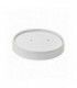 Couvercle plat blanc en carton kraft perforé pour la vapeur  H15mm