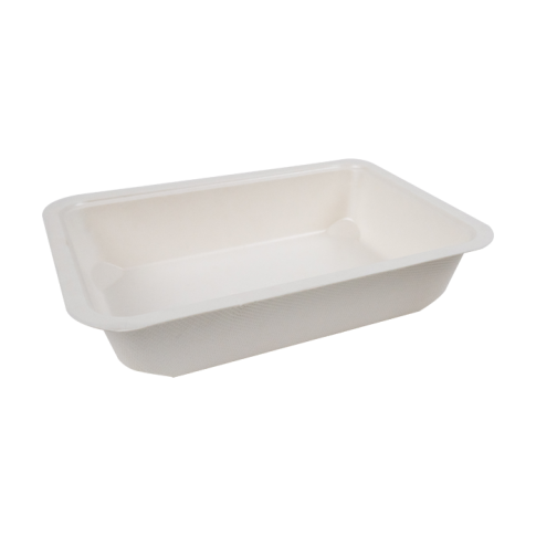 Barquette scellable pulpe laminée PLA  190x137mm H40mm 750ml