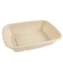 Plateau scellable pulpe rectangulaire brun laminé PLA  214x157mm H46mm 1000ml