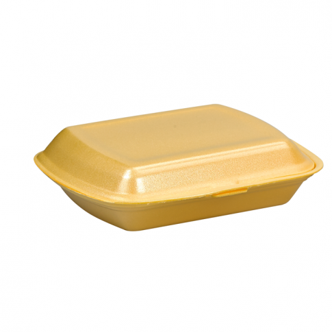 Coquille plastique PSE jaune  208x245mm H68mm