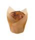 Caissette de cuisson forme tulipe en papier brun siliconé  H90mm