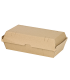 Boîte burger carton kraft brun microcannelé 24,5 x 13,5 x 7,5 cm