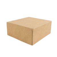 Boîte pâtissière carton kraft brun 14 x 14 x 6 cm