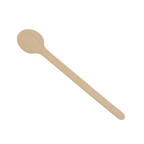 Spatule à café en bois à embout rond  H101mm