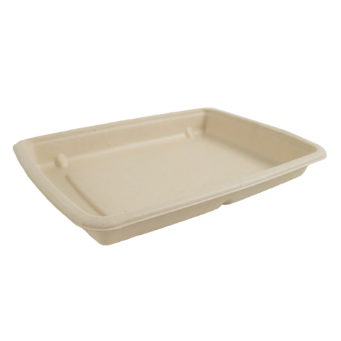 Plateau pulpe rectangulaire brun  226x162mm H27mm
